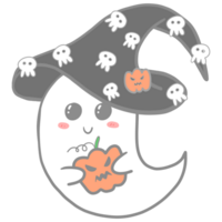 Little ghost and pumpkin png