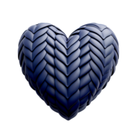 The Hearts - The Indigo Leather Heart - Ai generated - Generative AI png