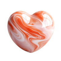 The Hearts - The Orange Heart - Ai generated - Generative AI png