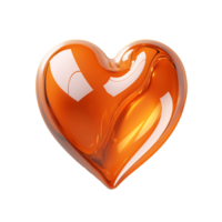de hjärtan - de orange hjärta - ai genererad - generativ ai png
