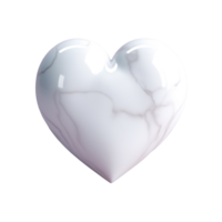 The Hearts - White Marble Heart - Ai generated - Generative AI png