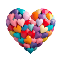 The Hearts - Multicolor Heart - Ai generated - Generative AI png