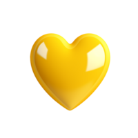 The Hearts - The Yellow Heart - Ai generated - Generative AI png