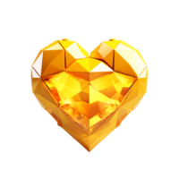 The Hearts - The Yellow Heart - Ai generated - Generative AI png