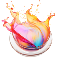 Colorful liquid splashes - Ai Generated - Generative AI png