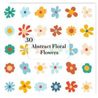 Hand-drawn flower abstract organic shape vector