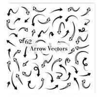 Vector hand-drawn arrow sets