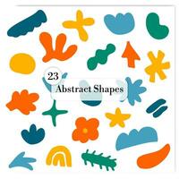 A collection of hand-drawn vector abstract shapes