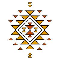 Geometric ethnic pattern art. American, Mexican style. Background Aztec tribal ornament. Design for fabric, clothing, textile, logo, symbol. vector