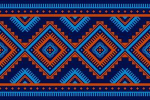 Carpet tribal pattern art. Geometric ethnic seamless pattern traditional. American, Mexican style. vector