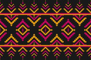Ethnic Aztec pattern art. Geometric seamless pattern in tribal, folk embroidery, and Mexican style. vector