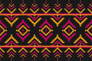 Ethnic Aztec pattern art. Geometric seamless pattern in tribal, folk embroidery, and Mexican style. vector