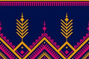 Ethnic Aztec pattern art. Geometric seamless pattern in tribal, folk embroidery, and Mexican style. vector