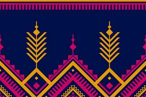 Ethnic Aztec pattern art. Geometric seamless pattern in tribal, folk embroidery, and Mexican style. vector