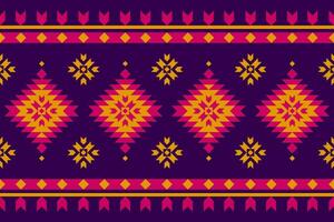 Carpet tribal pattern art. Geometric ethnic seamless pattern traditional. American, Mexican style. vector