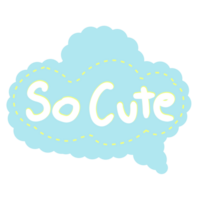 So cute buble textbox png