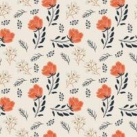 Seamless pattern. Simple flat modern drawing. Floral texture collection for textile and fashion design. Spring botanical print. vector