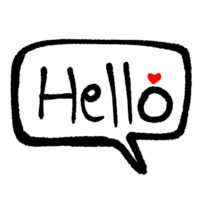 Hello speech bubble png