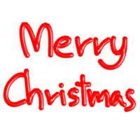 Christmas Red font bubble png