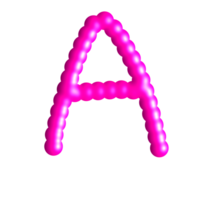 A pink font letter png