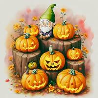 halloween pumpkin cartoon photo