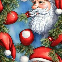 christmas background with santa claus photo