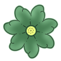 vert fleur lineart png