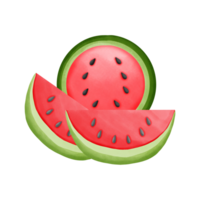 vattenmelon isolerat på transparent bakgrund png