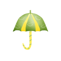 a green and yellow umbrella with slices of watermelon on it png