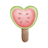 vattenmelon is grädde pinne isolerat på transparent bakgrund png