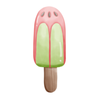 Watermelon ice cream stick isolated on transparent background png