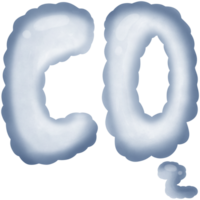 co2 nuvem carbono dióxido gás isolado em transparente fundo png