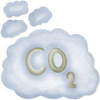 co2 wolk koolstof dioxide gas- geïsoleerd Aan transparant achtergrond png