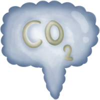co2 nuvem carbono dióxido gás isolado em transparente fundo png