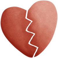 a broken heart isolated on transparent background png