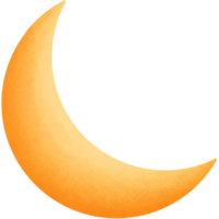 The moon isolated on transparent background png