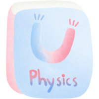 Physics book isolated on transparent background png