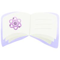 an open chemistry book isolated on transparent background png