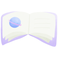 an open science book isolated on transparent background png