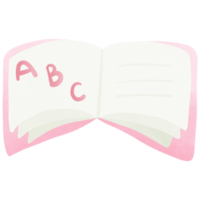 an open english book isolated on transparent background png