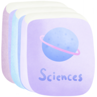 Science book isolated on transparent background png