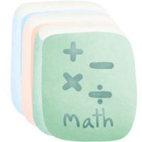 Math book isolated on transparent background png