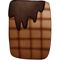 a chocolate bar with a chocolate sauce on it png