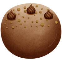 Chocolate ball isolated on transparent background png