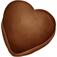 Chocolat cœur isolé sur transparent Contexte png