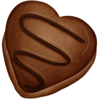 chocolate corazón aislado en transparente antecedentes png