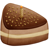 Chocolat gâteau isolé sur transparent Contexte png