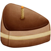 Chocolat gâteau isolé sur transparent Contexte png