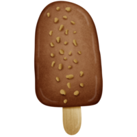 Chocolate ice cream isolated on transparent background png