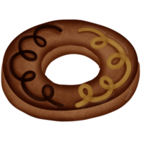chocola donut geïsoleerd Aan transparant achtergrond png